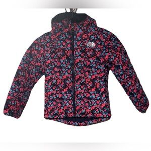 The North Face Pink and Blue Floral Jacket Girls size XS 6